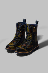 Mountain boots en cuir imprimé Camouflage