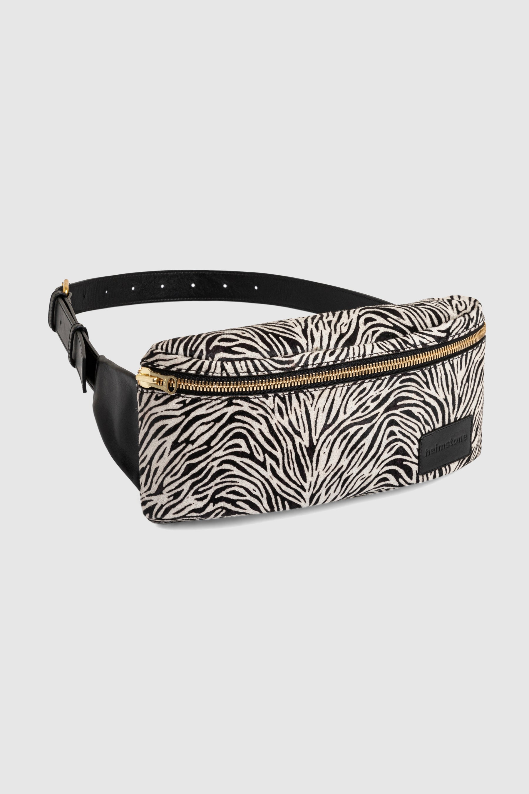 Fanny pack in Zebra printed leather