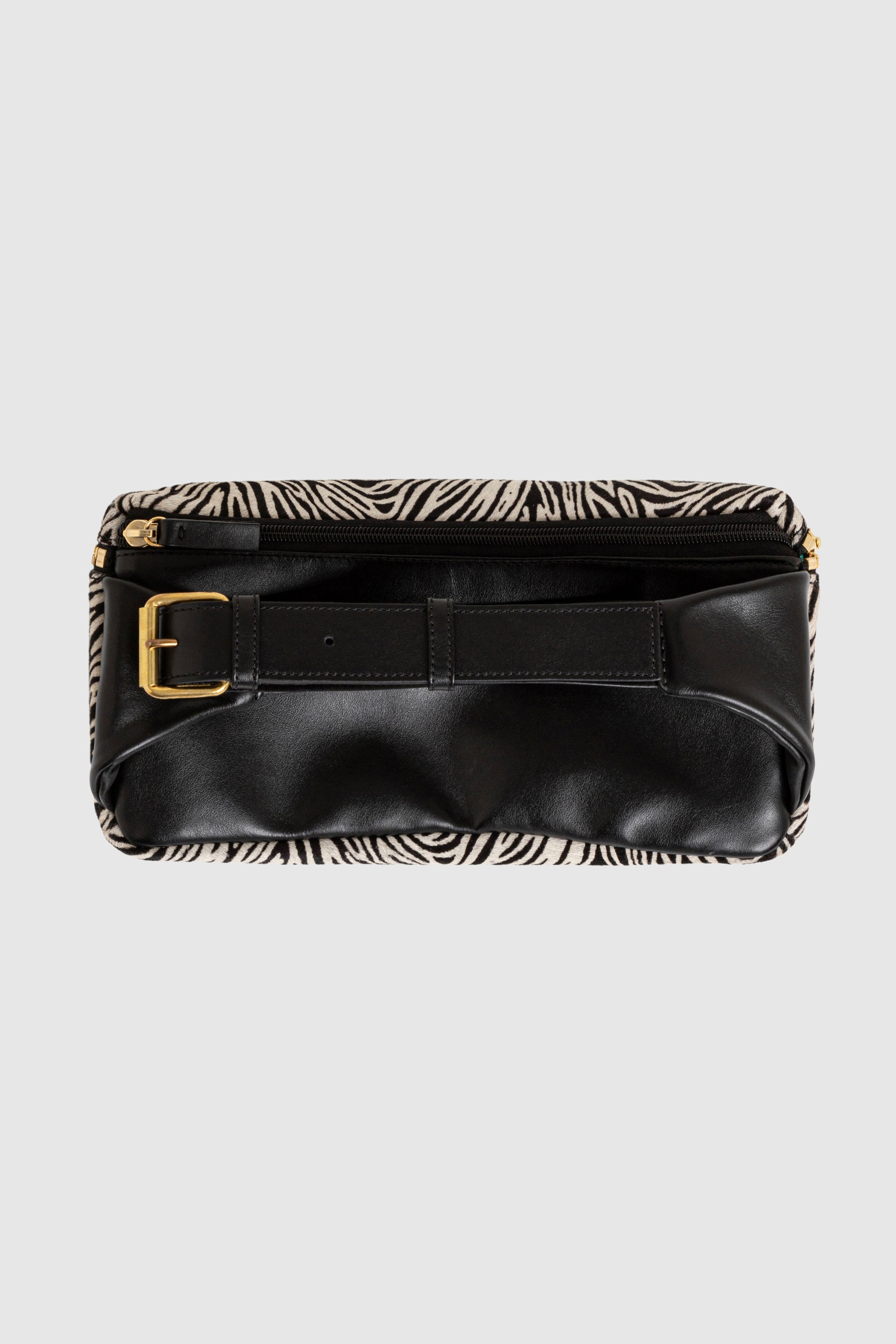 Fanny pack in Zebra printed leather