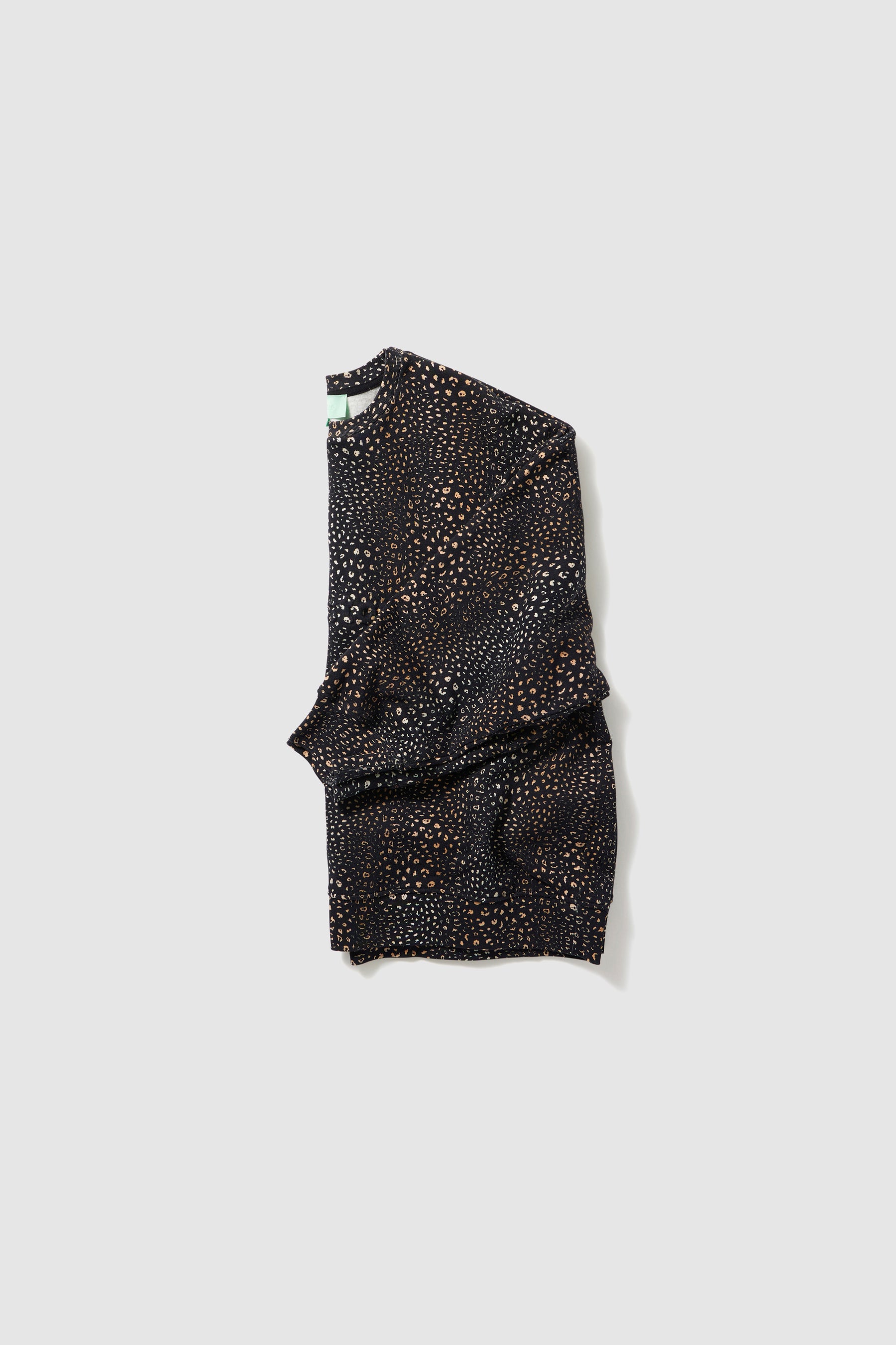 Harlem Jumper in black Leopard printed fleece